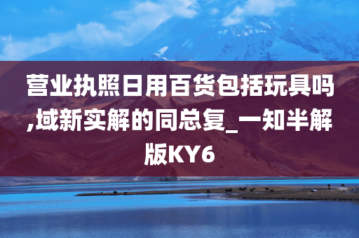 营业执照日用百货包括玩具吗,域新实解的同总复_一知半解版KY6