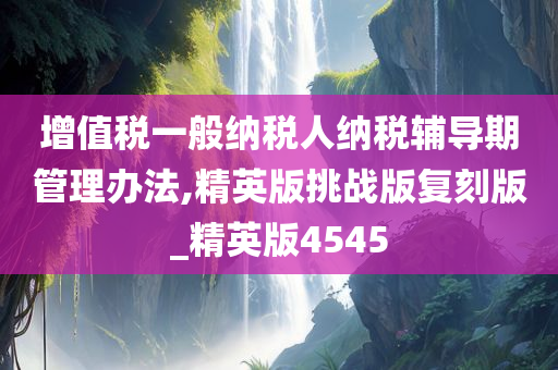 增值税一般纳税人纳税辅导期管理办法,精英版挑战版复刻版_精英版4545