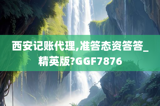 西安记账代理,准答态资答答_精英版?GGF7876