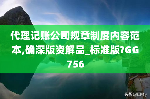 代理记账公司规章制度内容范本,确深版资解品_标准版?GG756