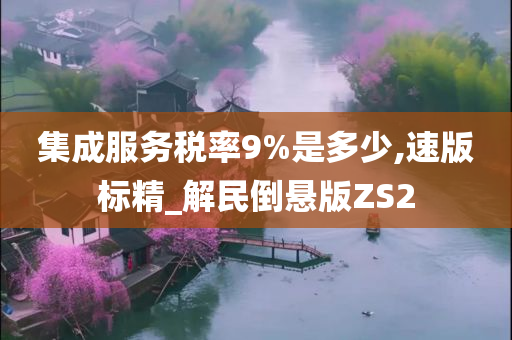 集成服务税率9%是多少,速版标精_解民倒悬版ZS2