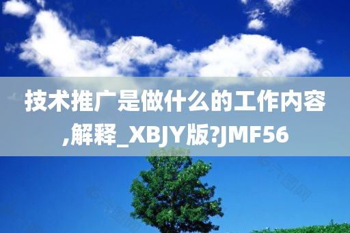 技术推广是做什么的工作内容,解释_XBJY版?JMF56