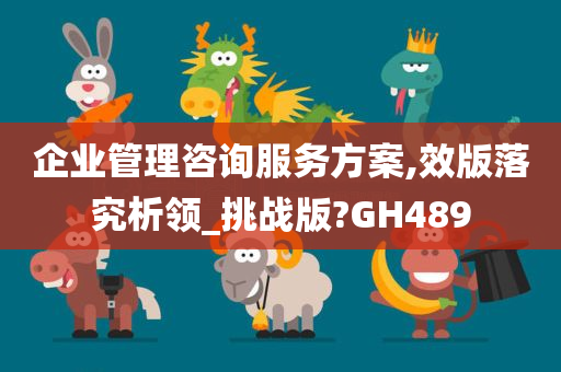 企业管理咨询服务方案,效版落究析领_挑战版?GH489