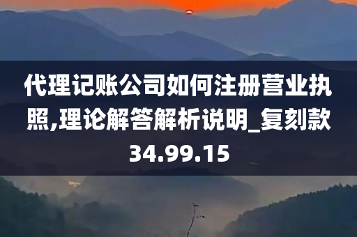 代理记账公司如何注册营业执照,理论解答解析说明_复刻款34.99.15