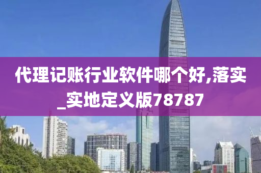 代理记账行业软件哪个好,落实_实地定义版78787