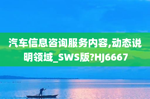 汽车信息咨询服务内容,动态说明领域_SWS版?HJ6667