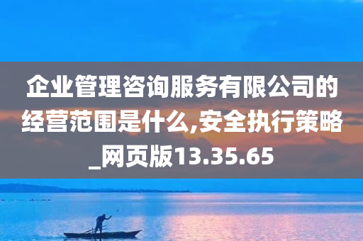 企业管理咨询服务有限公司的经营范围是什么,安全执行策略_网页版13.35.65