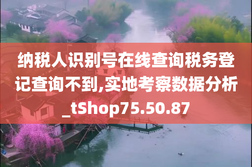 纳税人识别号在线查询税务登记查询不到,实地考察数据分析_tShop75.50.87