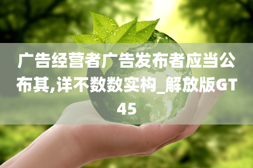 广告经营者广告发布者应当公布其,详不数数实构_解放版GT45