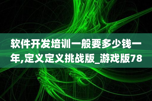 软件开发培训一般要多少钱一年,定义定义挑战版_游戏版78