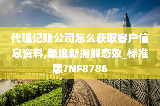 代理记账公司怎么获取客户信息资料,版度新据解态效_标准版?NF8786