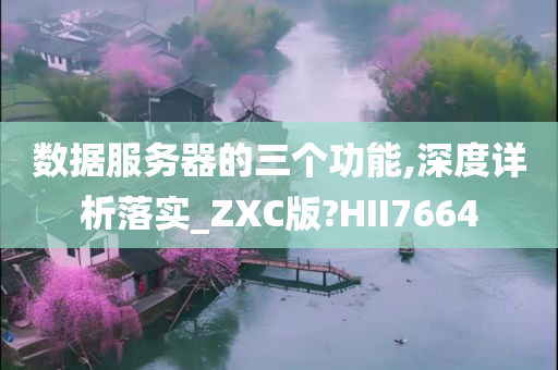 数据服务器的三个功能,深度详析落实_ZXC版?HII7664