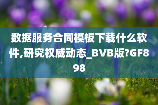 数据服务合同模板下载什么软件,研究权威动态_BVB版?GF898