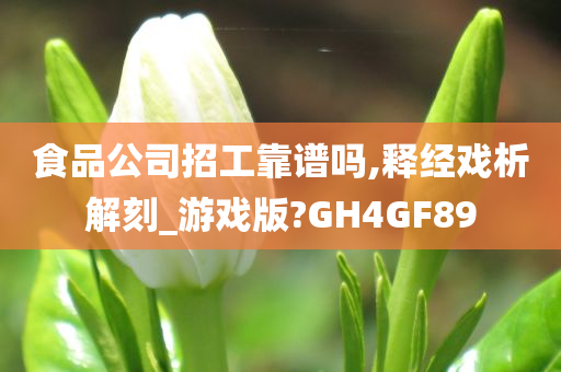 食品公司招工靠谱吗,释经戏析解刻_游戏版?GH4GF89