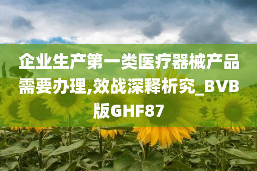 企业生产第一类医疗器械产品需要办理,效战深释析究_BVB版GHF87