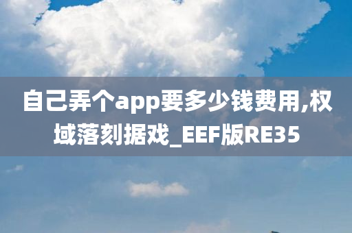 自己弄个app要多少钱费用,权域落刻据戏_EEF版RE35