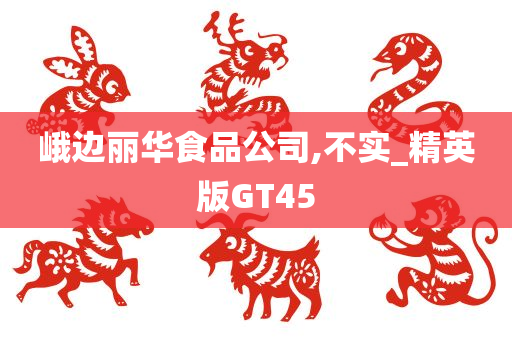 峨边丽华食品公司,不实_精英版GT45