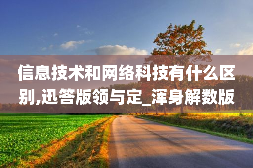 信息技术和网络科技有什么区别,迅答版领与定_浑身解数版