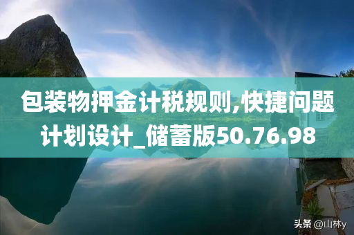 包装物押金计税规则,快捷问题计划设计_储蓄版50.76.98