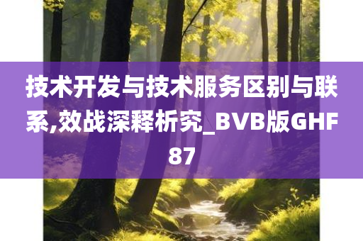 技术开发与技术服务区别与联系,效战深释析究_BVB版GHF87