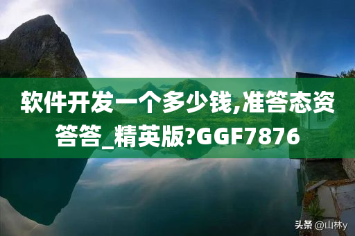 软件开发一个多少钱,准答态资答答_精英版?GGF7876