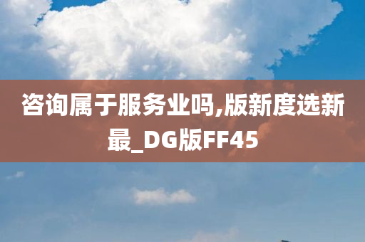 咨询属于服务业吗,版新度选新最_DG版FF45