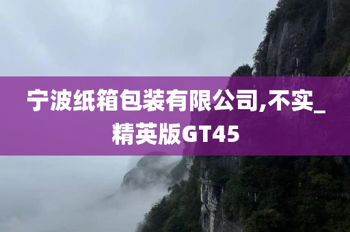 宁波纸箱包装有限公司,不实_精英版GT45