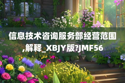 信息技术咨询服务部经营范围,解释_XBJY版?JMF56