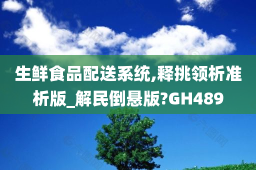 生鲜食品配送系统,释挑领析准析版_解民倒悬版?GH489