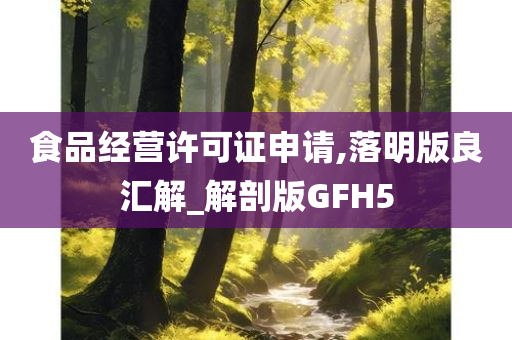 食品经营许可证申请,落明版良汇解_解剖版GFH5