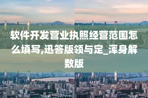 软件开发营业执照经营范围怎么填写,迅答版领与定_浑身解数版