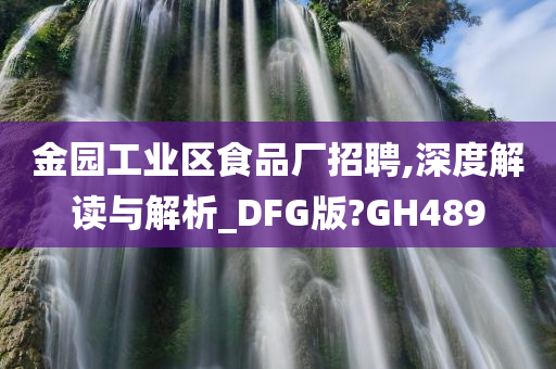 金园工业区食品厂招聘,深度解读与解析_DFG版?GH489