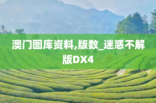 澳门图库资料,版数_迷惑不解版DX4