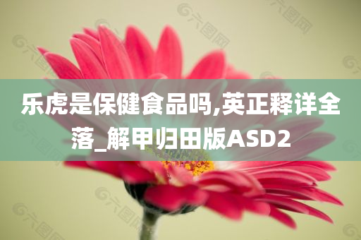 乐虎是保健食品吗,英正释详全落_解甲归田版ASD2