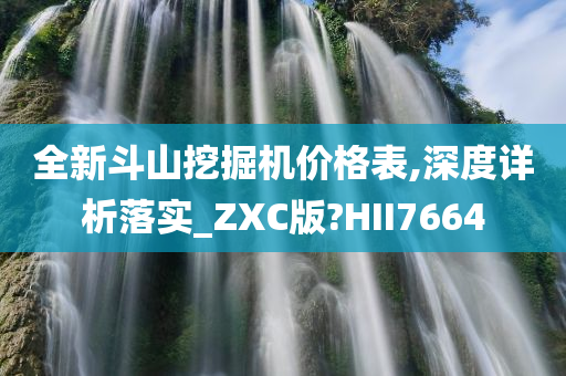 全新斗山挖掘机价格表,深度详析落实_ZXC版?HII7664