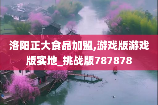 洛阳正大食品加盟,游戏版游戏版实地_挑战版787878