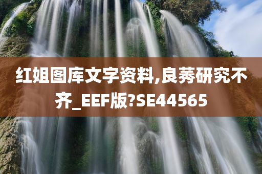 红姐图库文字资料,良莠研究不齐_EEF版?SE44565