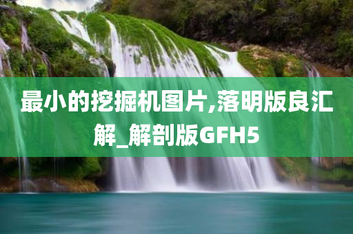 最小的挖掘机图片,落明版良汇解_解剖版GFH5