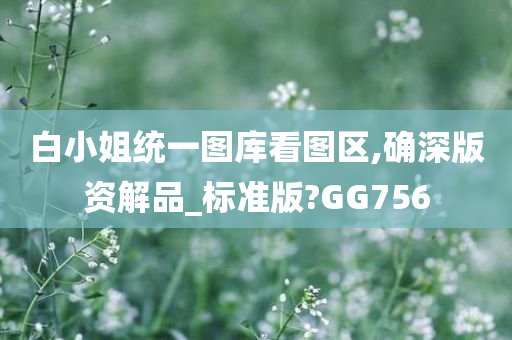 白小姐统一图库看图区,确深版资解品_标准版?GG756