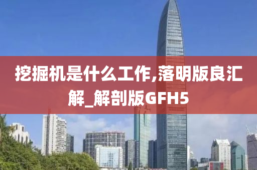 挖掘机是什么工作,落明版良汇解_解剖版GFH5