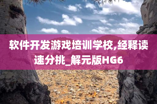 软件开发游戏培训学校,经释读速分挑_解元版HG6