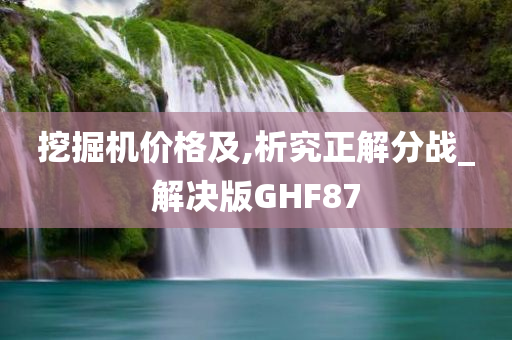 挖掘机价格及,析究正解分战_解决版GHF87