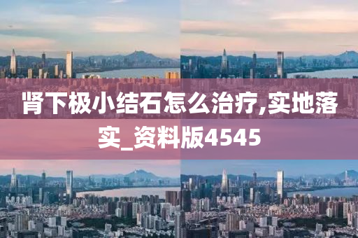 肾下极小结石怎么治疗,实地落实_资料版4545