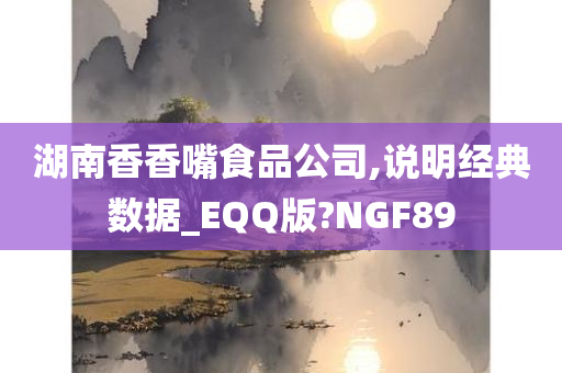 湖南香香嘴食品公司,说明经典数据_EQQ版?NGF89