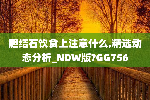 胆结石饮食上注意什么,精选动态分析_NDW版?GG756