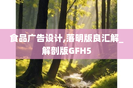 食品广告设计,落明版良汇解_解剖版GFH5