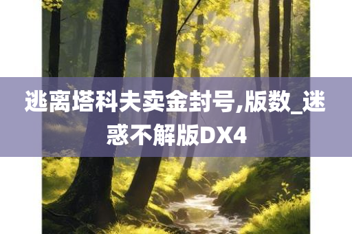 逃离塔科夫卖金封号,版数_迷惑不解版DX4