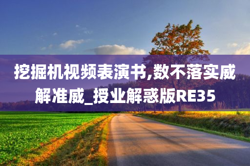 挖掘机视频表演书,数不落实威解准威_授业解惑版RE35