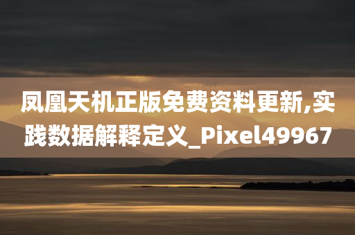 凤凰天机正版免费资料更新,实践数据解释定义_Pixel499670