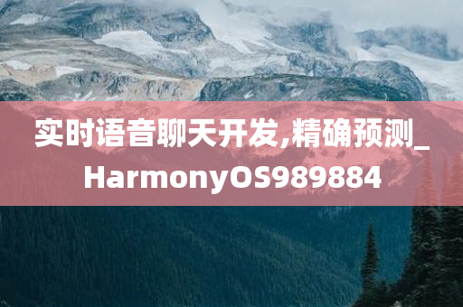 实时语音聊天开发,精确预测_HarmonyOS989884